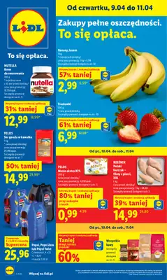 Lidl - gazetka promocyjna Oferta od czwartku od czwartku 09.04 do soboty 11.04