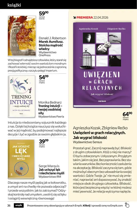 Empik - gazetka promocyjna Tom kultury: książki od środy 08.04 do wtorku 21.04 - strona 36