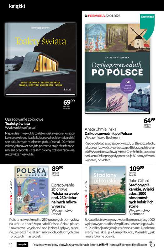 Empik - gazetka promocyjna Tom kultury: książki od środy 08.04 do wtorku 21.04 - strona 44