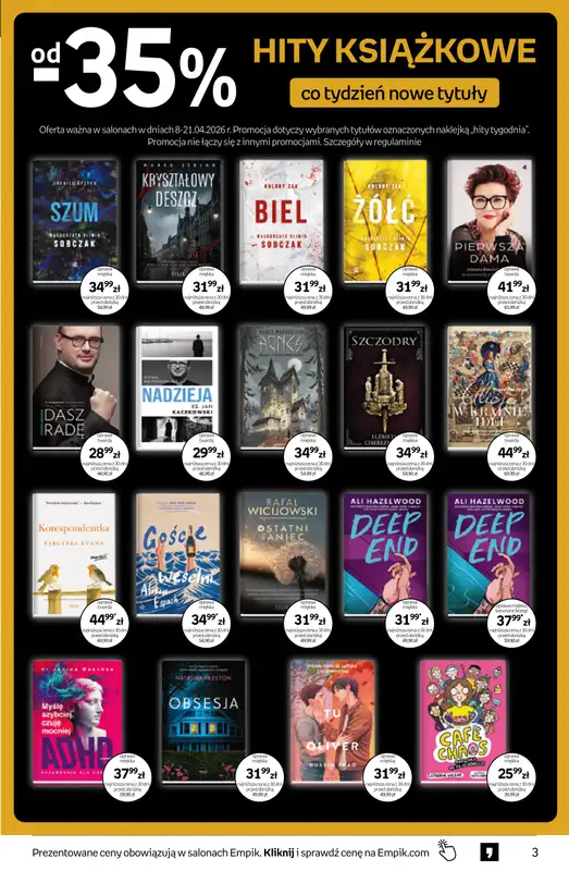 Empik - gazetka promocyjna Tom kultury: książki od środy 08.04 do wtorku 21.04 - strona 3