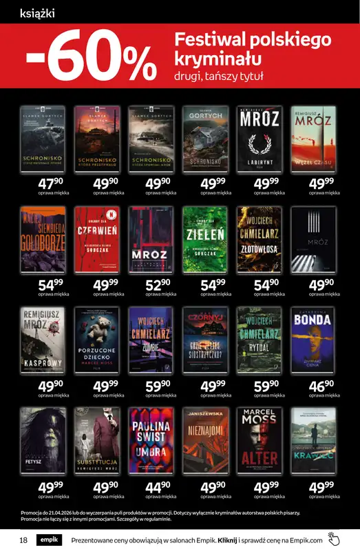 Empik - gazetka promocyjna Tom kultury: książki od środy 08.04 do wtorku 21.04 - strona 18