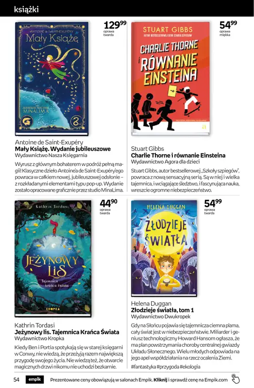 Empik - gazetka promocyjna Tom kultury: książki od środy 08.04 do wtorku 21.04 - strona 54
