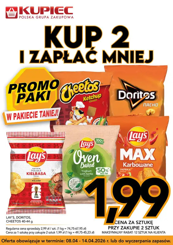Kupiec - gazetka promocyjna Promopaki od środy 08.04 do wtorku 14.04 - strona 9