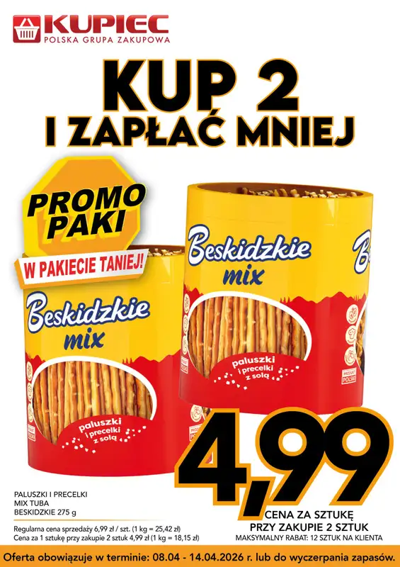 Kupiec - gazetka promocyjna Promopaki od środy 08.04 do wtorku 14.04 - strona 3