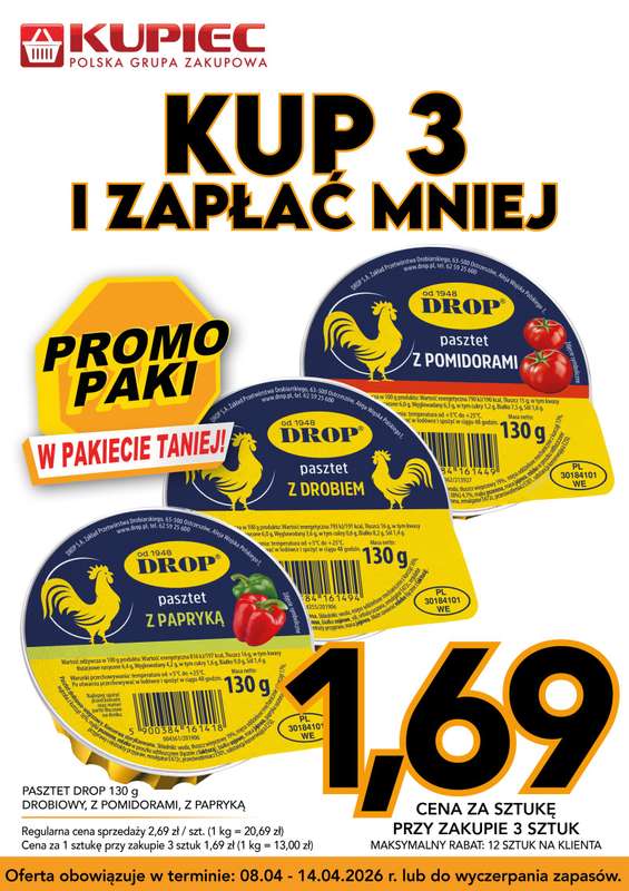 Kupiec - gazetka promocyjna Promopaki od środy 08.04 do wtorku 14.04 - strona 5