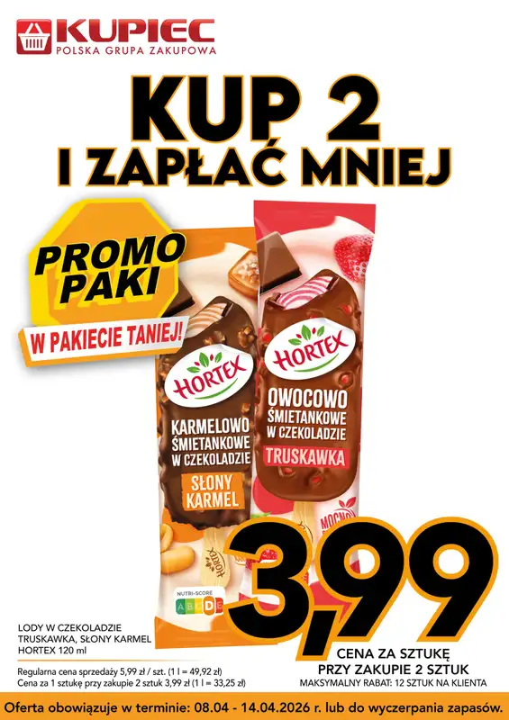 Kupiec - gazetka promocyjna Promopaki od środy 08.04 do wtorku 14.04 - strona 8