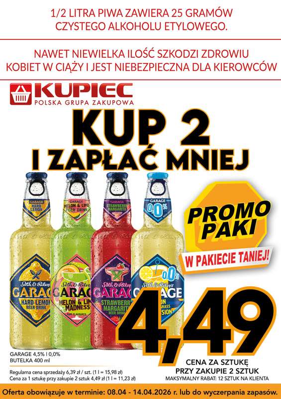 Kupiec - gazetka promocyjna Promopaki od środy 08.04 do wtorku 14.04 - strona 7