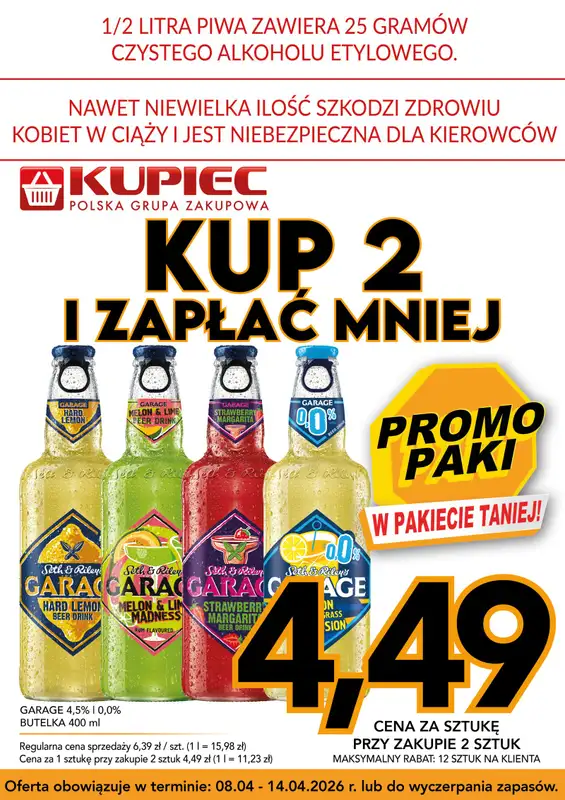 Kupiec - gazetka promocyjna Promopaki od środy 08.04 do wtorku 14.04 - strona 7
