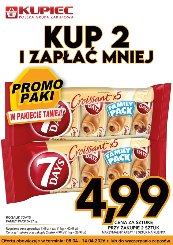 Kupiec - gazetka promocyjna Promopaki od środy 08.04 do wtorku 14.04 - strona 2