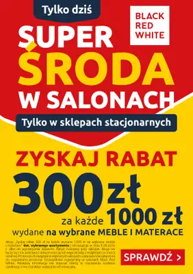 Black Red White - gazetka promocyjna Super Środa w salonach Black Red White od środy 08.04 do środy 08.04