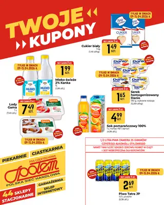 Społem Częstochowa - gazetka promocyjna Plakaty promocyjne od czwartku 09.04 do środy 15.04 - strona 2