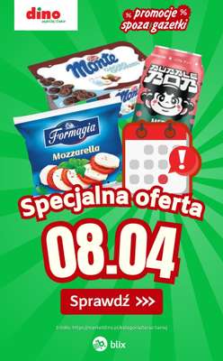 Dino - gazetka promocyjna Specjalna oferta na 08.04.2026 - promocje spoza gazetki od środy 08.04 do środy 08.04