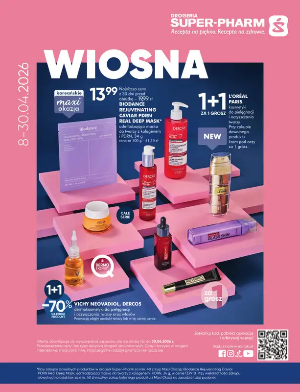 Super-Pharm - gazetka promocyjna Gazetka Wiosna od środy 08.04 do czwartku 30.04