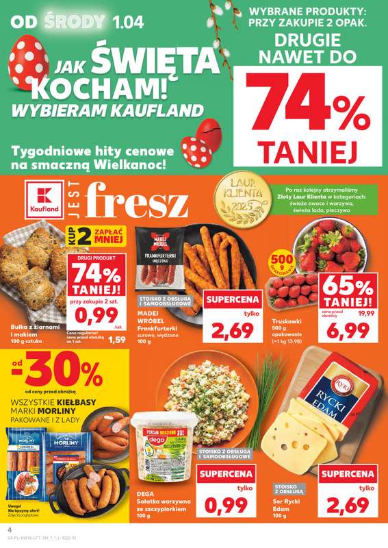 Kaufland - gazetka promocyjna Gazetka Tygodnia od środy 01.04 do środy 08.04 - strona 4