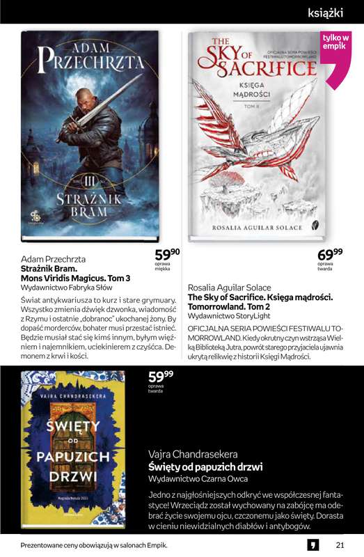 Empik - gazetka promocyjna Tom kultury: książki od środy 08.04 do wtorku 21.04 - strona 21