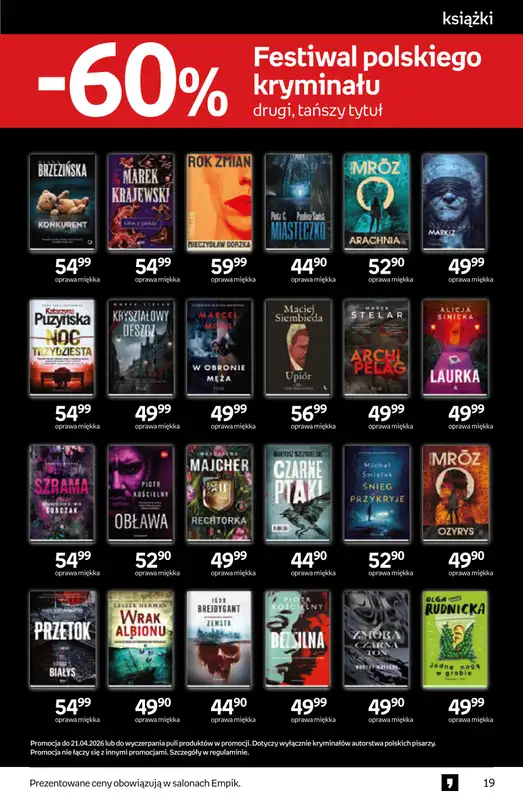 Empik - gazetka promocyjna Tom kultury: książki od środy 08.04 do wtorku 21.04 - strona 19