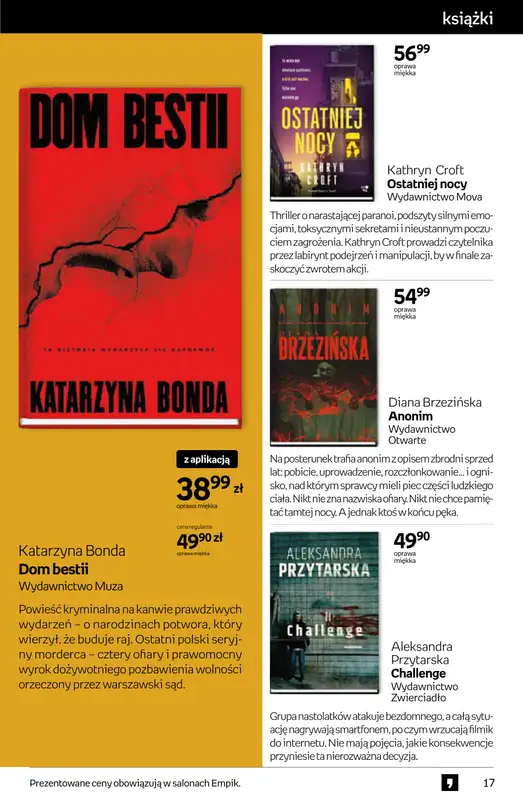 Empik - gazetka promocyjna Tom kultury: książki od środy 08.04 do wtorku 21.04 - strona 17
