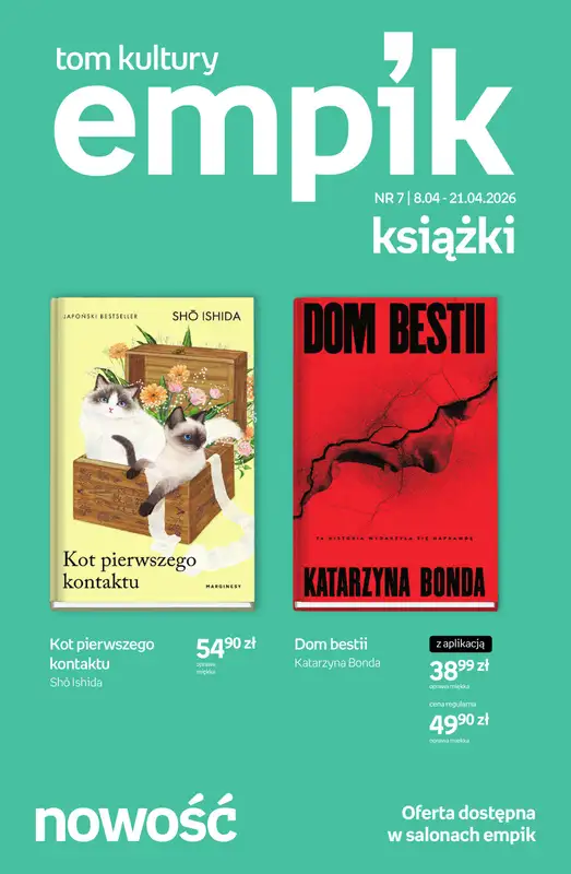 Empik - gazetka promocyjna Tom kultury: książki od środy 08.04 do wtorku 21.04