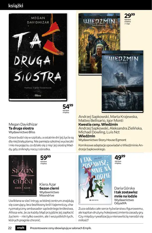 Empik - gazetka promocyjna Tom kultury: książki od środy 08.04 do wtorku 21.04 - strona 22
