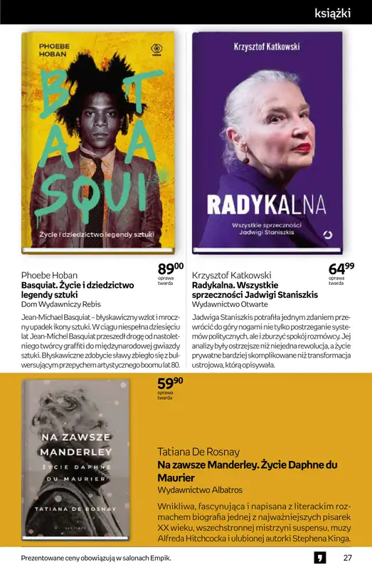 Empik - gazetka promocyjna Tom kultury: książki od środy 08.04 do wtorku 21.04 - strona 27