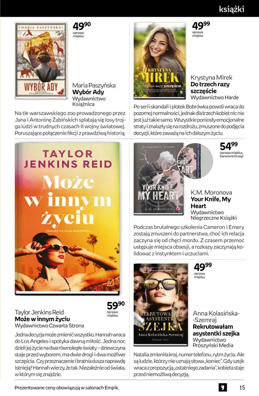Empik - gazetka promocyjna Tom kultury: książki od środy 08.04 do wtorku 21.04 - strona 15