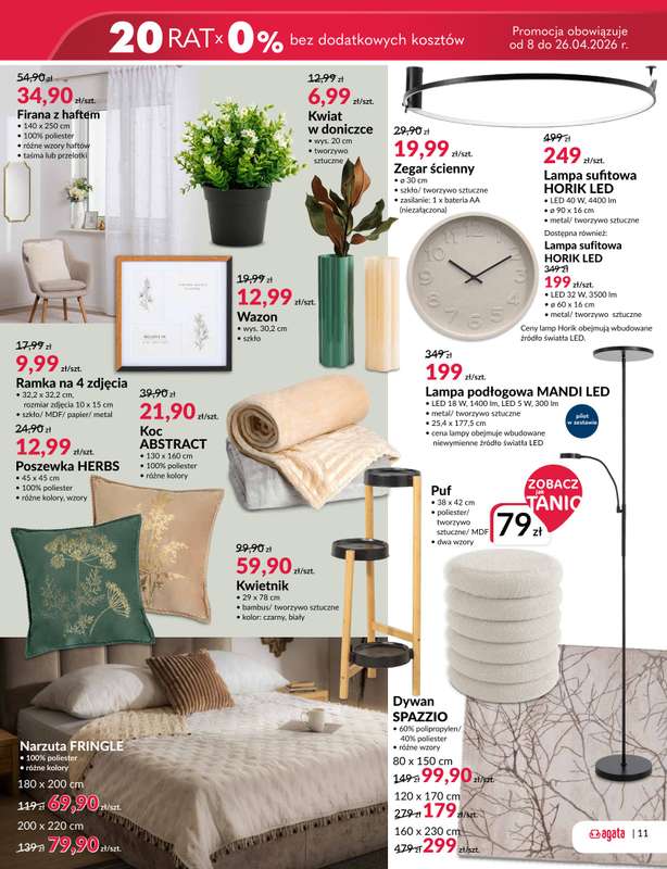 Salony Agata - gazetka promocyjna Gazetka od czwartku 09.04 do niedzieli 26.04 - strona 11
