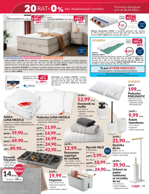 Salony Agata - gazetka promocyjna Gazetka od czwartku 09.04 do niedzieli 26.04 - strona 19