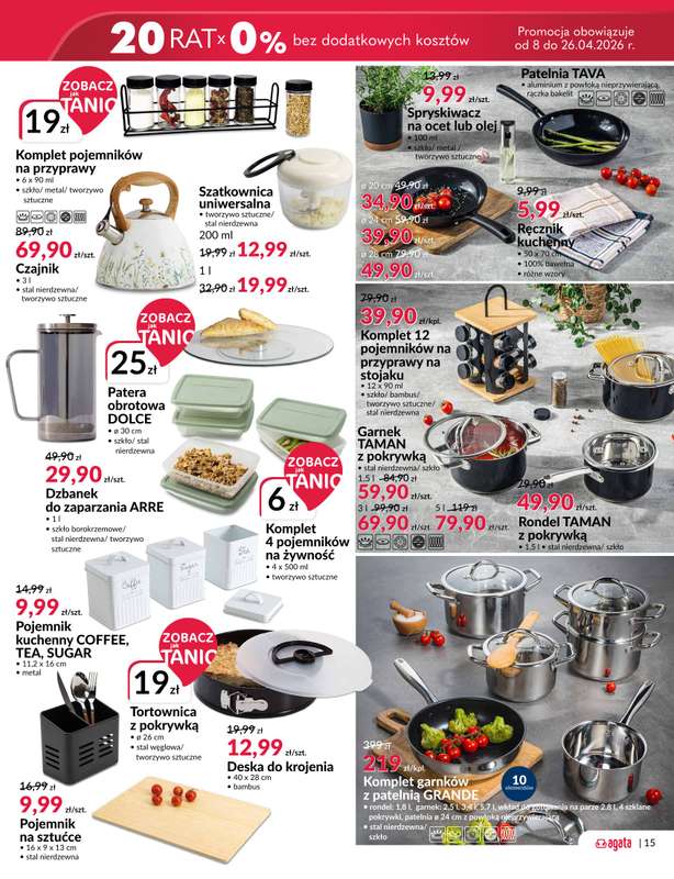 Salony Agata - gazetka promocyjna Gazetka od czwartku 09.04 do niedzieli 26.04 - strona 15