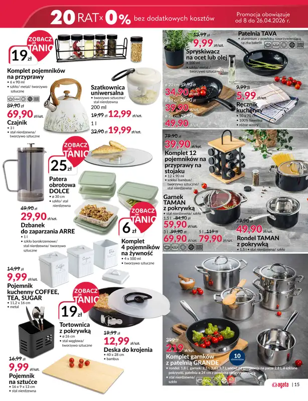 Salony Agata - gazetka promocyjna Gazetka od czwartku 09.04 do niedzieli 26.04 - strona 15