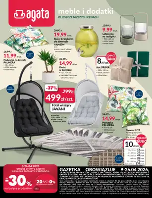Salony Agata - gazetka promocyjna Gazetka od czwartku 09.04 do niedzieli 26.04