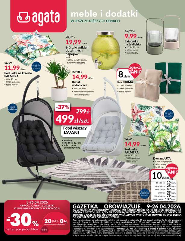 Salony Agata - gazetka promocyjna Gazetka od czwartku 09.04 do niedzieli 26.04