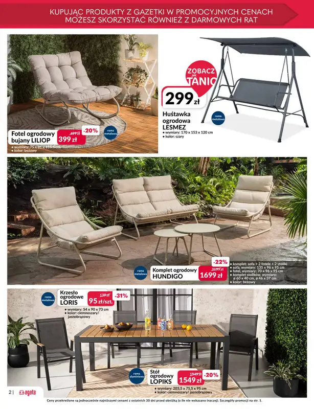 Salony Agata - gazetka promocyjna Gazetka od czwartku 09.04 do niedzieli 26.04 - strona 2