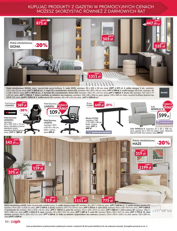 Salony Agata - gazetka promocyjna Gazetka od czwartku 09.04 do niedzieli 26.04 - strona 16