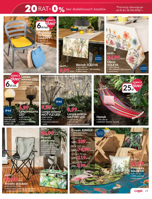 Salony Agata - gazetka promocyjna Gazetka od czwartku 09.04 do niedzieli 26.04 - strona 5