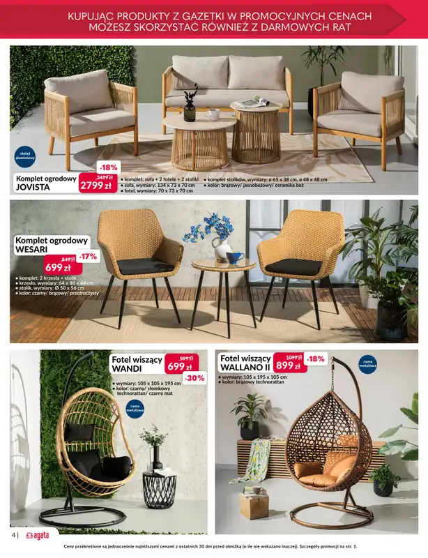 Salony Agata - gazetka promocyjna Gazetka od czwartku 09.04 do niedzieli 26.04 - strona 4