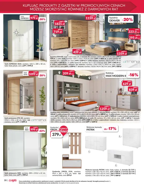 Salony Agata - gazetka promocyjna Gazetka od czwartku 09.04 do niedzieli 26.04 - strona 18