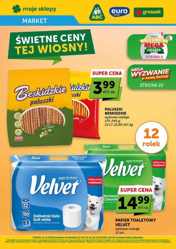 Groszek - gazetka promocyjna Gazetka Market  do środy 15.04