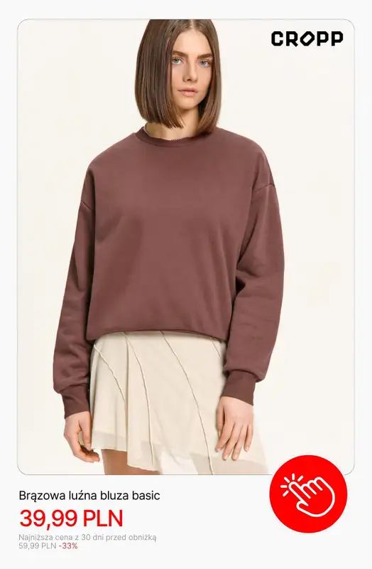 Cropp - gazetka promocyjna Bluzy damskie od środy 08.04  - strona 3