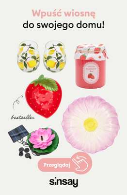 Sinsay - gazetka promocyjna Nowości do domu! od środy 08.04 do wtorku 14.04