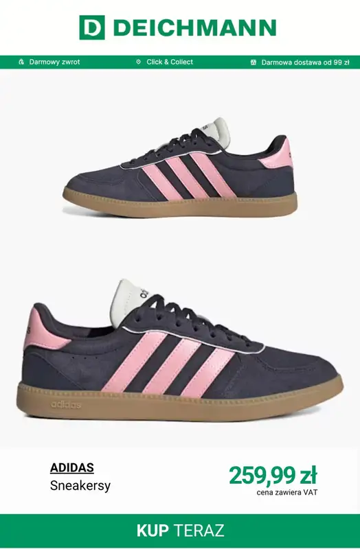 Deichmann - gazetka promocyjna Sneakersy damskie Adidas od środy 08.04  - strona 4