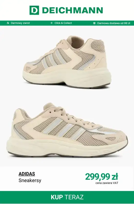 Deichmann - gazetka promocyjna Sneakersy damskie Adidas od środy 08.04  - strona 9