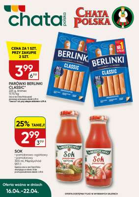 Chata Polska - gazetka promocyjna Oferta tygodniowa - od czwartku do środy  do środy 22.04