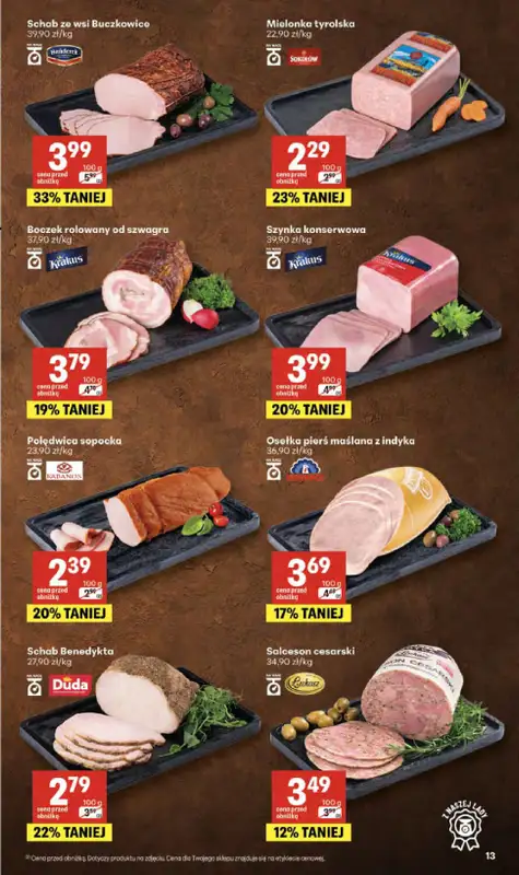 Delikatesy Centrum - gazetka promocyjna Gazetka  do środy 15.04 - strona 13