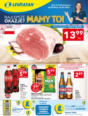 LEWIATAN - gazetka promocyjna Gazetka Najlepsze okazje? Mamy to! Kielce od czwartku 09.04 do niedzieli 19.04
