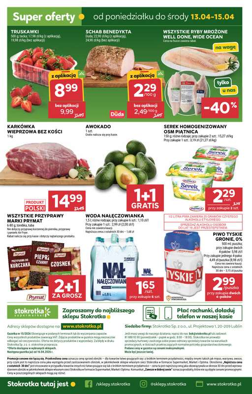 Stokrotka - gazetka promocyjna Gazetka Supermarket od czwartku 09.04 do środy 15.04 - strona 40