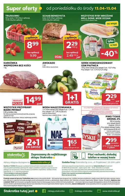 Stokrotka - gazetka promocyjna Gazetka Supermarket od czwartku 09.04 do środy 15.04 - strona 40