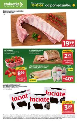 Stokrotka - gazetka promocyjna Hity na start od poniedziałku 13.04 do środy 15.04