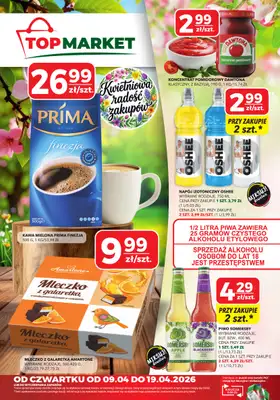 Top Market - gazetka promocyjna Gazetka od czwartku 09.04 do niedzieli 19.04