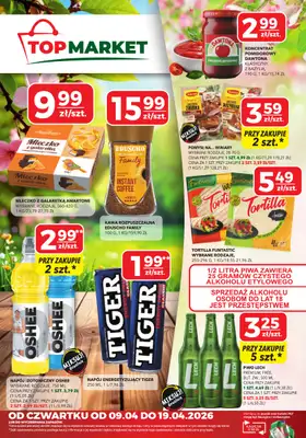 Top Market - gazetka promocyjna Gazetka od czwartku 09.04 do niedzieli 19.04