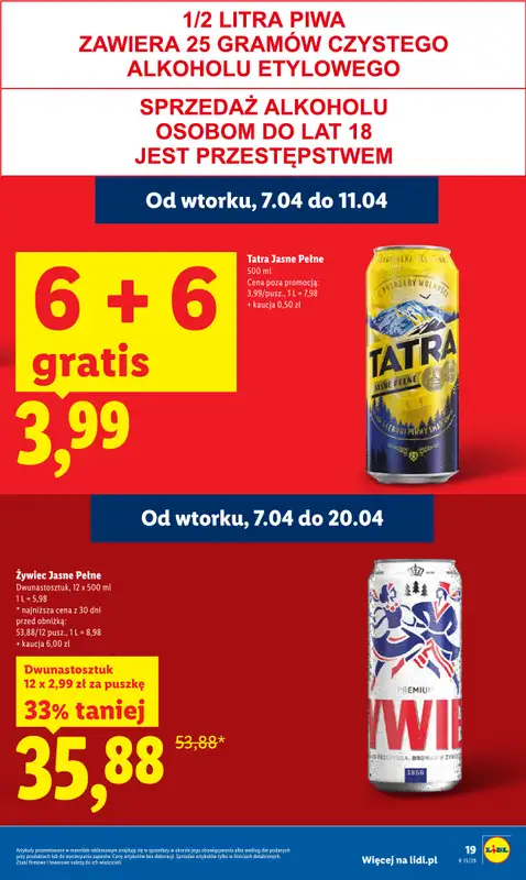 Lidl - gazetka promocyjna Oferta od wtorku od wtorku 07.04 do środy 08.04 - strona 19